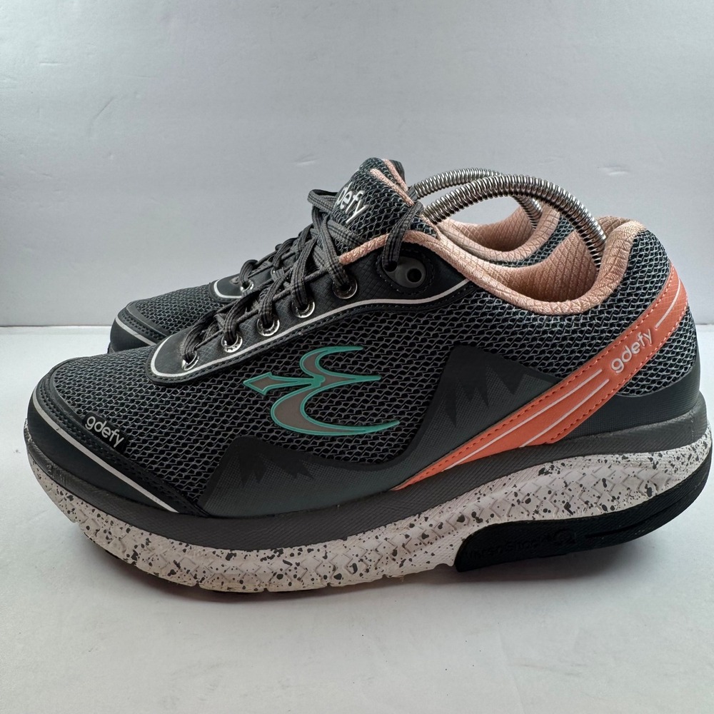 Gravity Defyer G-Defy Women 11 Gray Peach VersoShock Walking‎ Shoes TB9024FGP-W
